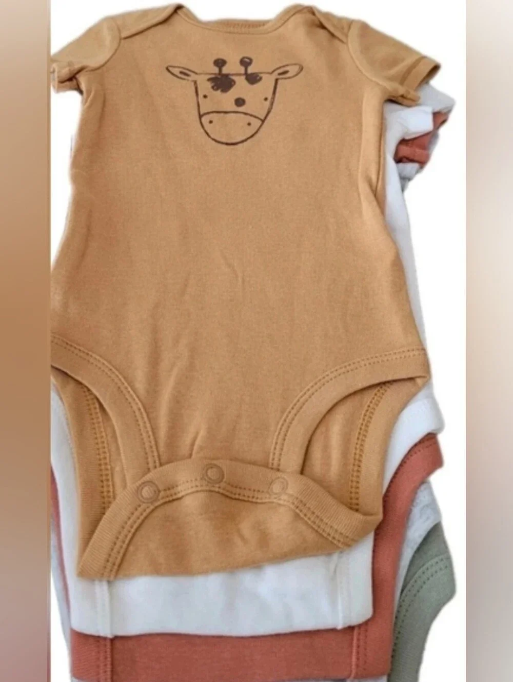 Carters Unisex Baby Short Sleeve Cotton Bodysuits 5 Pack  Sz 3 Month New Multico